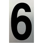 MARKIT SN NUMERAL NO. 6 75MM BLACK