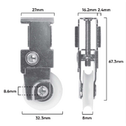 Carriage Sliding Door Adj  & Roller 25kg