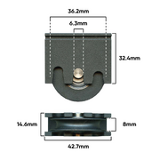 Car Sliding Dr Adj & Poly Tyre H/D (A216)