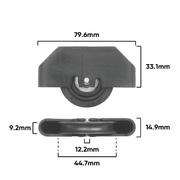 ADJUSTABLE CARRIAGE & ROLLER 45MM