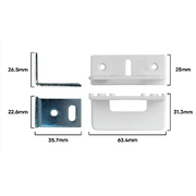 Floor & Architrave Door Guide Kit  63W x 31H x 25L