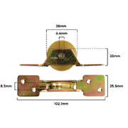 Car Timber Door & Brass Roller (B030)
