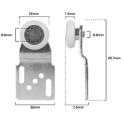 Trolley Ass Adj Top Hung F/D White (B170)