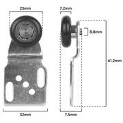Trolley Ass Adj Top Hung B/D Black (B180)