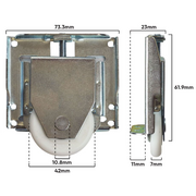 Car W/drobe DR Adj & Convex Roller(D711)