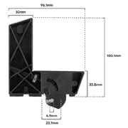 Corner Stake Screen Door Adj & Roller 16x30mm (C010)