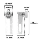 Hanger Screen Door Adj & Roller L/R