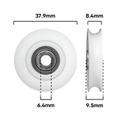 Roller 38mm dia 6.4mm Bore (D040)