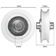 Roller 32mm dia 6.4mm Axle (D140)