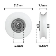 Roller 32mm dia 4.8mm Axle (D160)