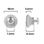 Roller 18mm dia V shape (D341)