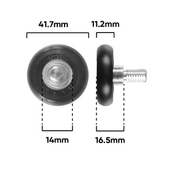 Roller 41mm dia Convex With Stud(d370)