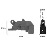 Carriage Shower Screen Black (G010)