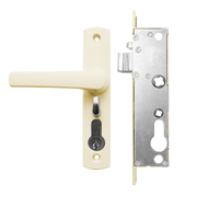 Hinged Screen Door Lock Cream Includes Cylinder