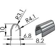 Track 7 â 10mm x 8.2mm Replacement Track Stainless Steel