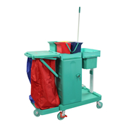 Deluxe Antibacterial Janitors Cart