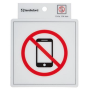 NO MOBILE S/ADHESIVE SIGN