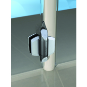 D&D Technologies TruClose Vizage Glass Hinges Brushed Stainless Steel Look