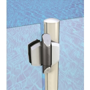 D&D Technologies TruClose Vizage Glass Hinges Polished Stainless Steel Look