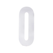 Wheelie Bin Nmbr White 170mm - 0 (2pcs) Wht