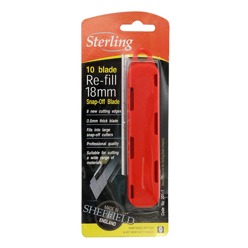Sterling 18mm Large Snap Off Blade 10pk