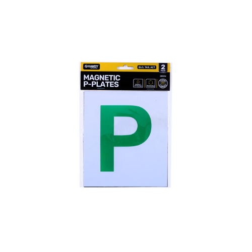 Plate P QLD Green Magnetic 2pk 
