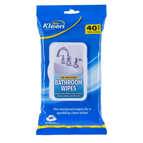 Pre-Moistened Bathroom Wipes - Wipe: Dimension 16cm x 20cm - 40pk