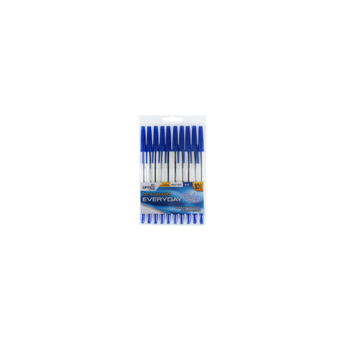 Pen Ballpoint Blue 10pk