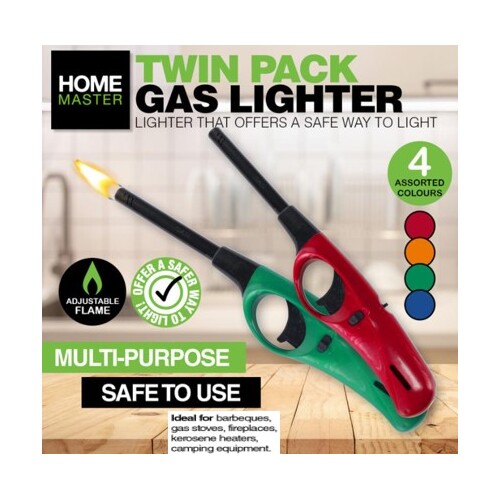 Lighter Gas BBQ Refillable Twin Pack