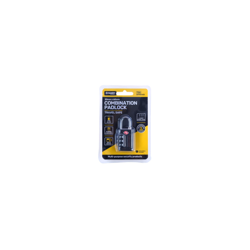 Padlock TSA Approved 3-Digit Combination Lock 30mm x 60mm 