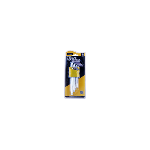 Hex Key Ball End Short L-Handle Metric 9pc 