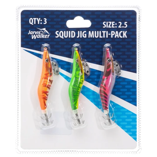 JW SQUID JIG MULTI-PACK SZ 2.5