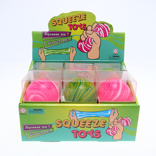 Squishy Squeeze - Slow Rise Swirl Ball - Ã5.5cm - Assorted Colours