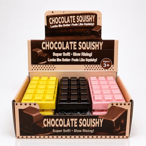 Fidget Squeeze Chocolate Block 16cm x 7cm - MIN BUY 12