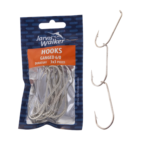 JARVIS WALKER DURATUFF GANGED HOOKS SZ6/0