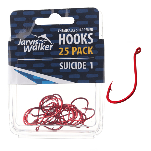 Jarvis Walker Suicide Hook 25pc Value Pack Sz 1