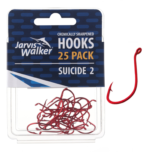 Jarvis Walker Suicide Hook 25pc Value Pack Sz 2