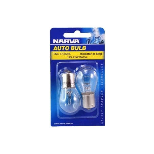 12V 21W BA15s BULB BL PK 2