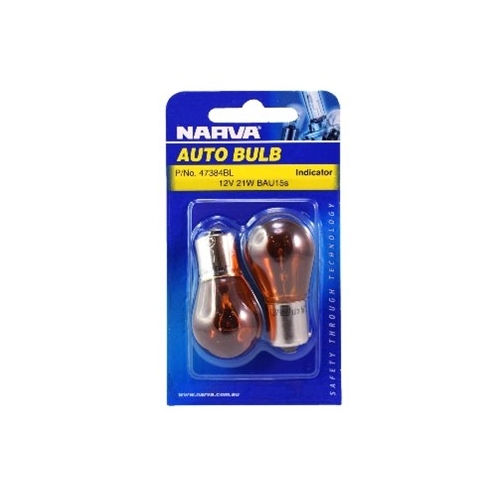 12V 21W BAU15s BULB BL PK 2