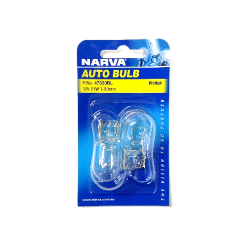 12V 21W T20 WEDGE BL PACK (2)