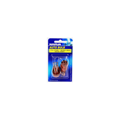 12V 21W T20 WEDGE AMBER BL (2)