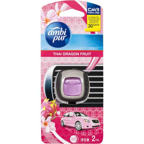 Ambi Pur Car Mini Clip Car Air Freshener Thai Dragon Fruit 2ml