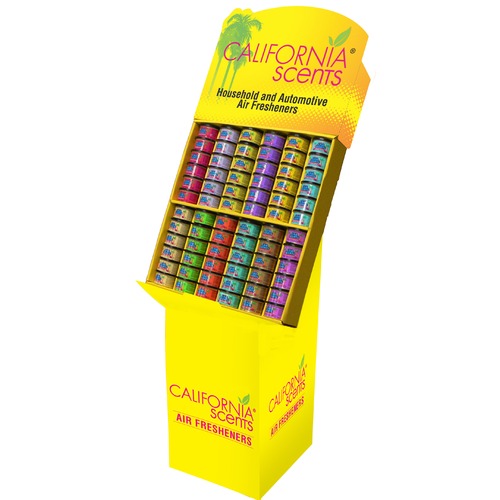 California Car Scents Air Freshener 72 Unit Floor Display Stand