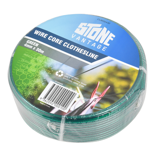 Clothesline Wire Green 4mm x 30m 