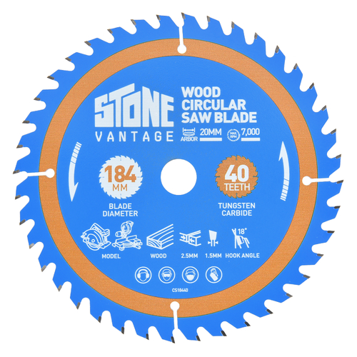 Circular Saw "184MM X 40T Max RPM 7000"