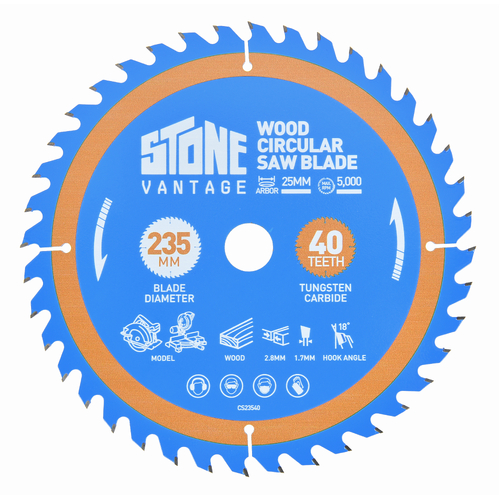 Circular Saw Blade 235MM X 40T Max RPM 5000