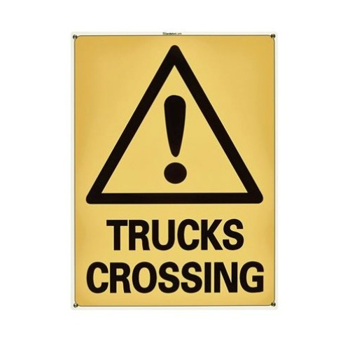 TRUCKS CROSSING LARGE SIGN PP 450 X 600MM