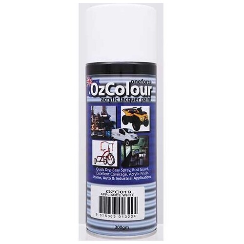 OzColour Appliance White Acrylic Spray Paint 300g