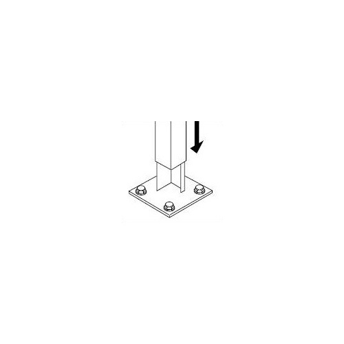 Base Plate 130x130x5mm With Spigot to Suit 50x50mm Post