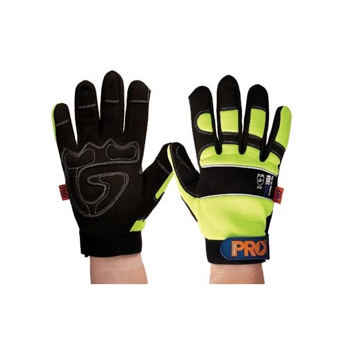 Pro Choice ProFit Grip Gloves Hi Vis Yellow Medium